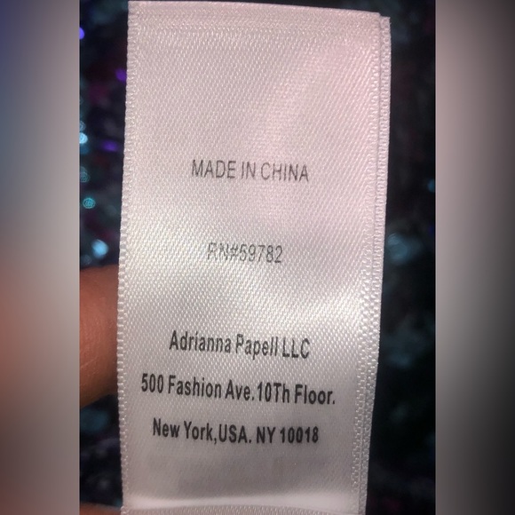 NWT!!! Aidan Mattox Teal/Purple FlipSequin Cocktail Spagh Strap Dress Sz 2 - Picture 14 of 14